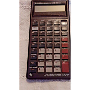 Texas Instruments BAII PLUS Financial Calculator LCD Display